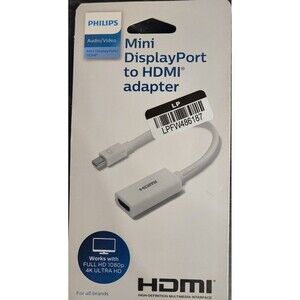 Philips Mini DisplayPort to HDMI Adapter White  - NEW